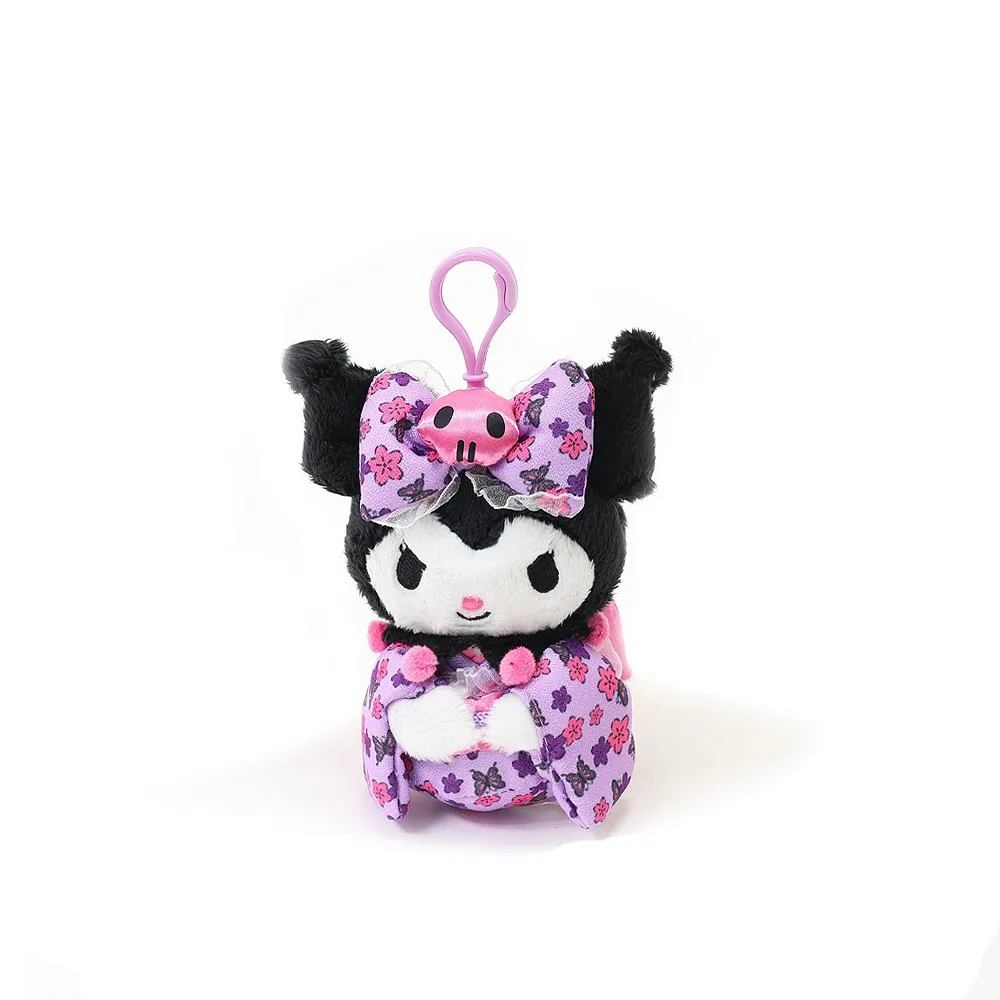 Kuromi Kimono Mascot Clip-On Plush