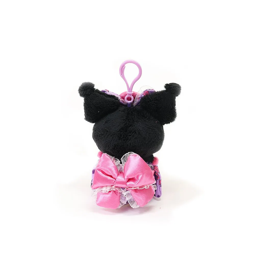 Kuromi Kimono Mascot Clip-On Plush