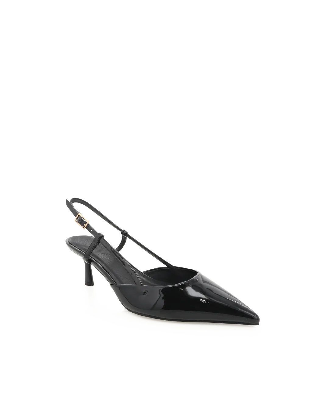 Travel Light Open Toe Boots KYRIE - BLACK PATENT