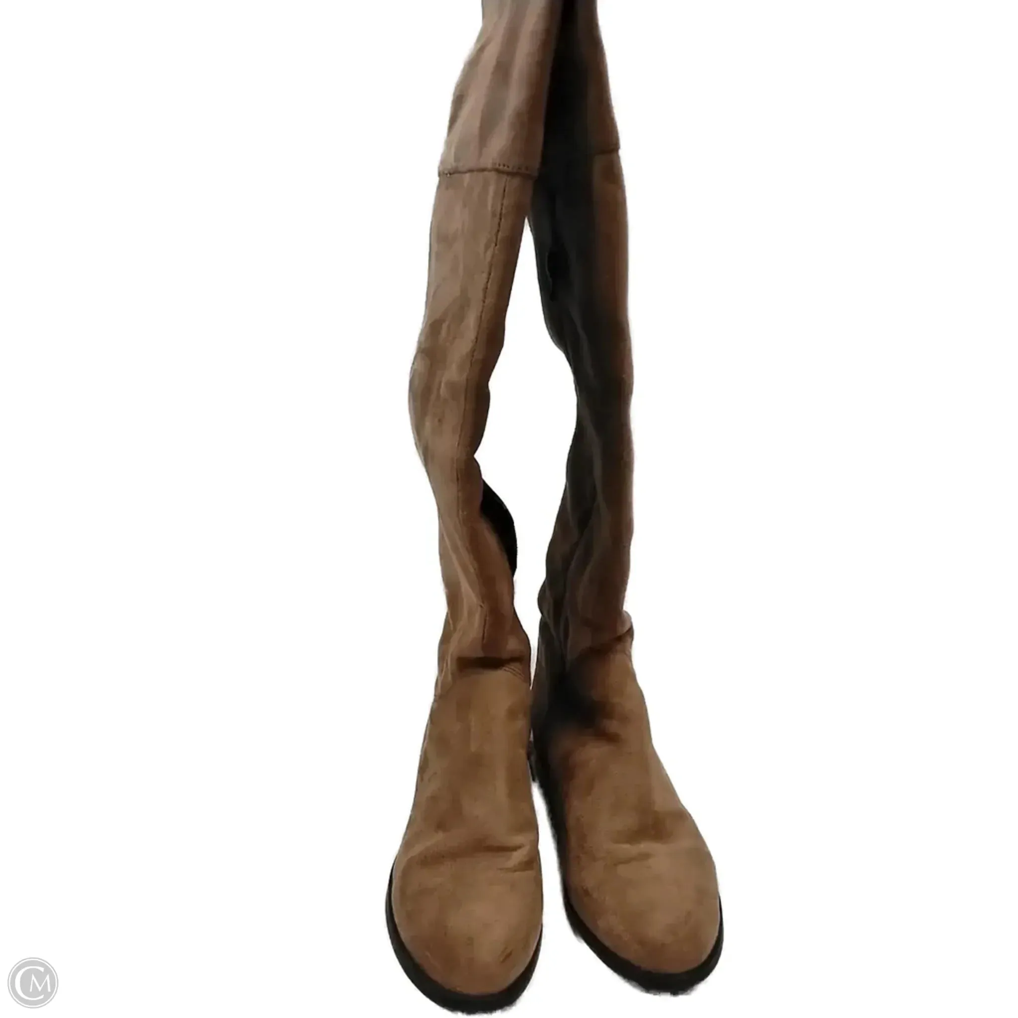 Boots Knee Flats By Xoxo In Beige, Size: 6.5 Utility Style