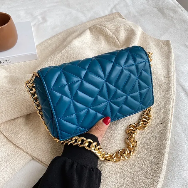 Latty Women's Minimalist Quilted Flap Handbag
