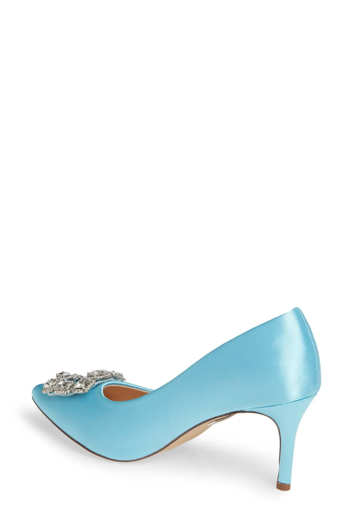 Lauren Lorraine Carolyn Big Jewel Embellished Pointed Toe Low Heel Formal Pump