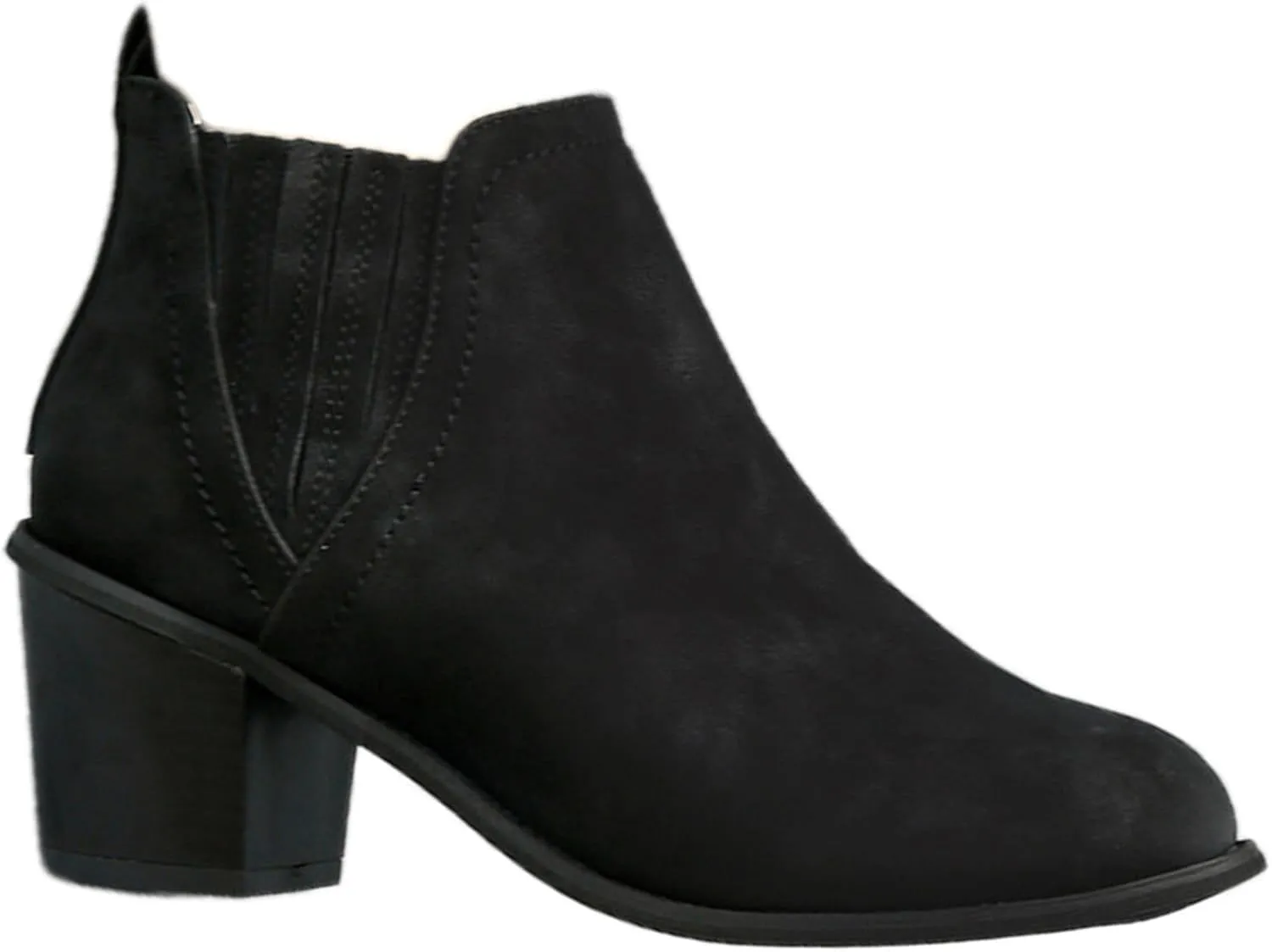 Lausiuoe Boots For Women Ankle Booties Sexy Low Heels Chunky Stacked Mid Heel Side Zipper Dressy Western Short Boots
