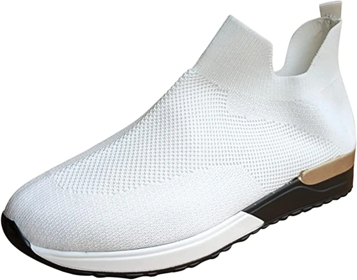 Lausiuoe Sneakers For Women Slip On Arch Support,Womens Walking Shoes Lightweight Running Shoes Women’s Tennis Shoes Non Slip Breathable Mesh Air Cushion Sneakers for Gym Workout Sports