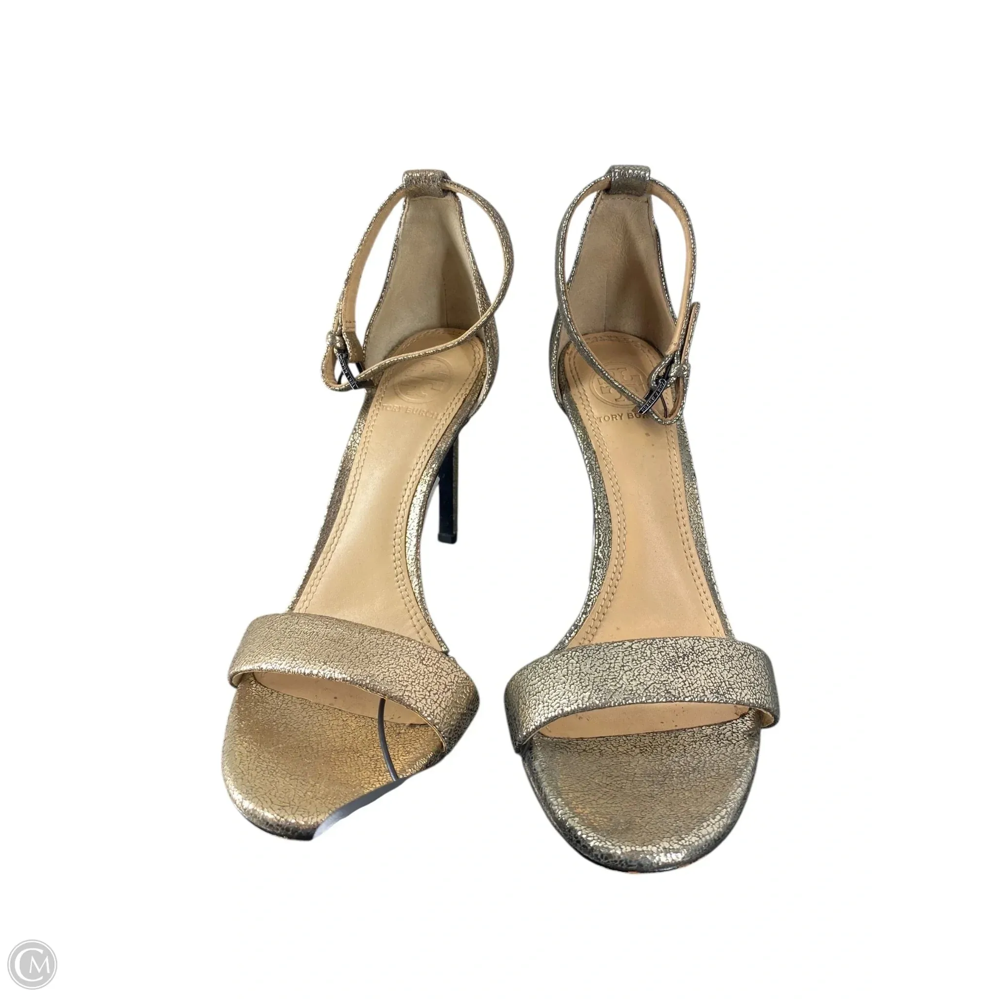 Quick Pack Sandals Designer By Tory Burch In Gold, Size: 5.5