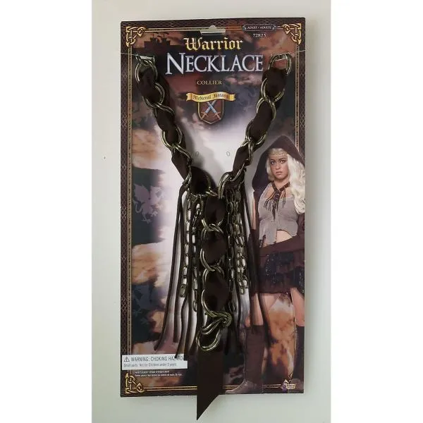 LEATHER/CHAIN WARRIOR NECKLACE