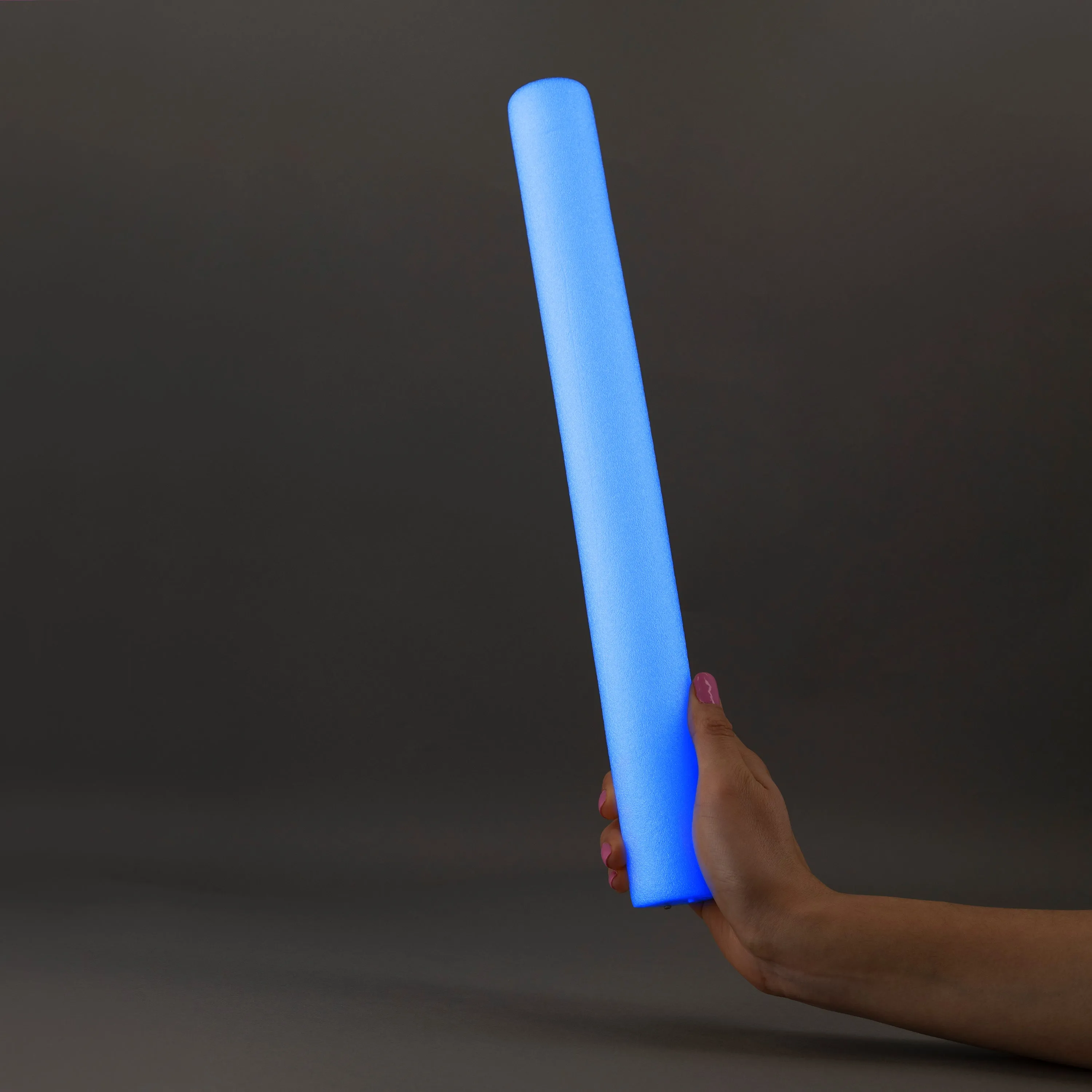 LED Light Up Flashing 18 Inch Blue Foam Stick Baton