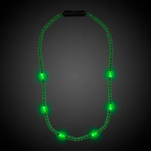 LED Light Up Green 30" Beaded Necklace