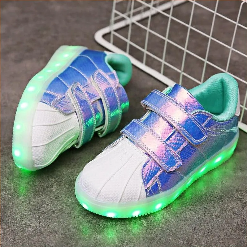 Led Usb Charging Glowing Sneakers For Children