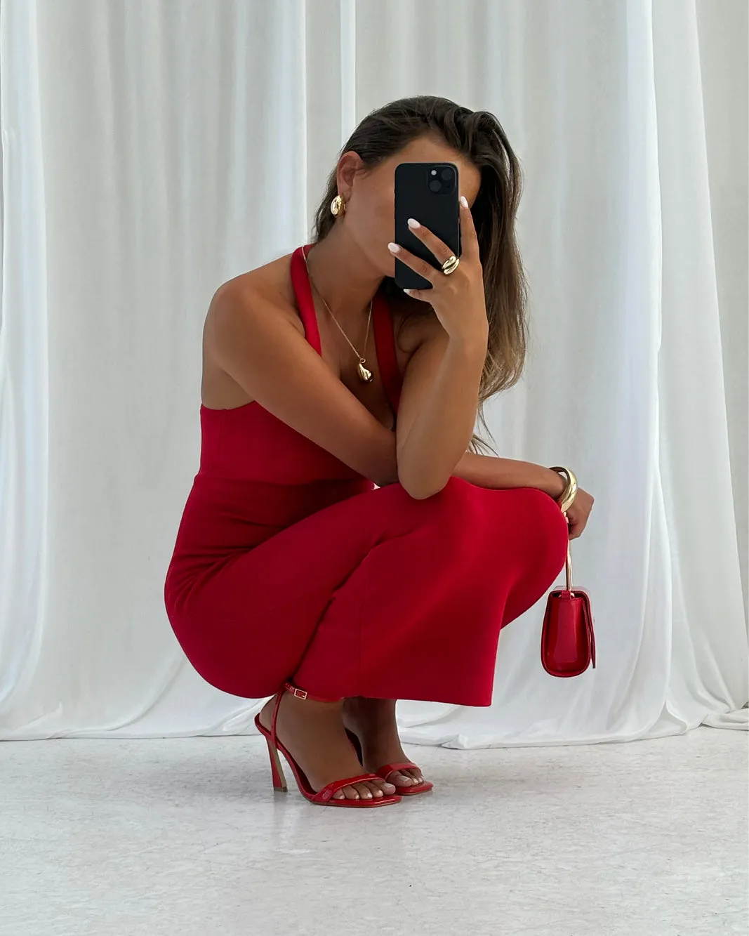 ORIANE - RUBY PATENT Suede Feel