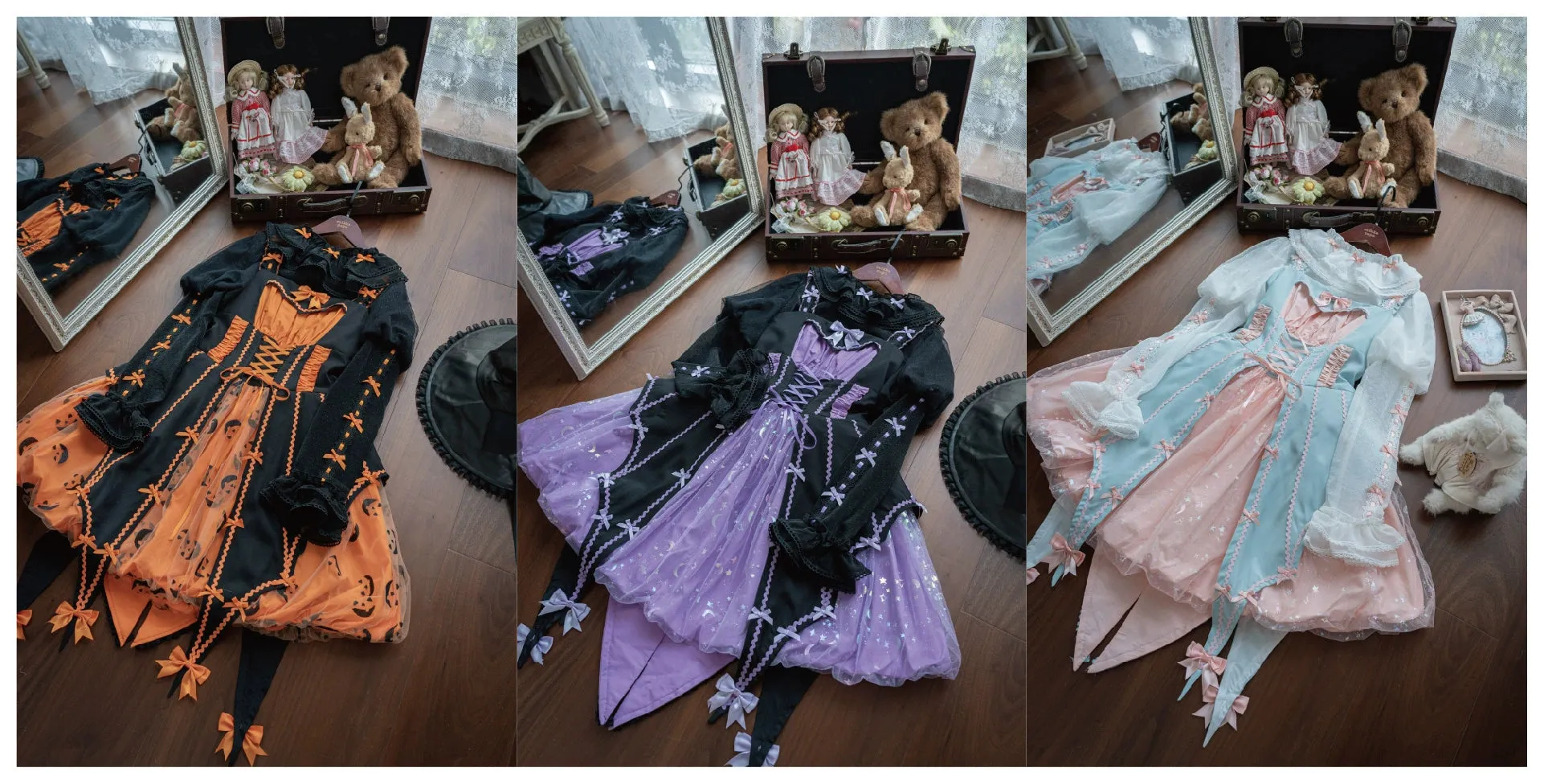 Lemon Honey~Halloween Gothic Lolita Jumper Dress Pumpkin Dress