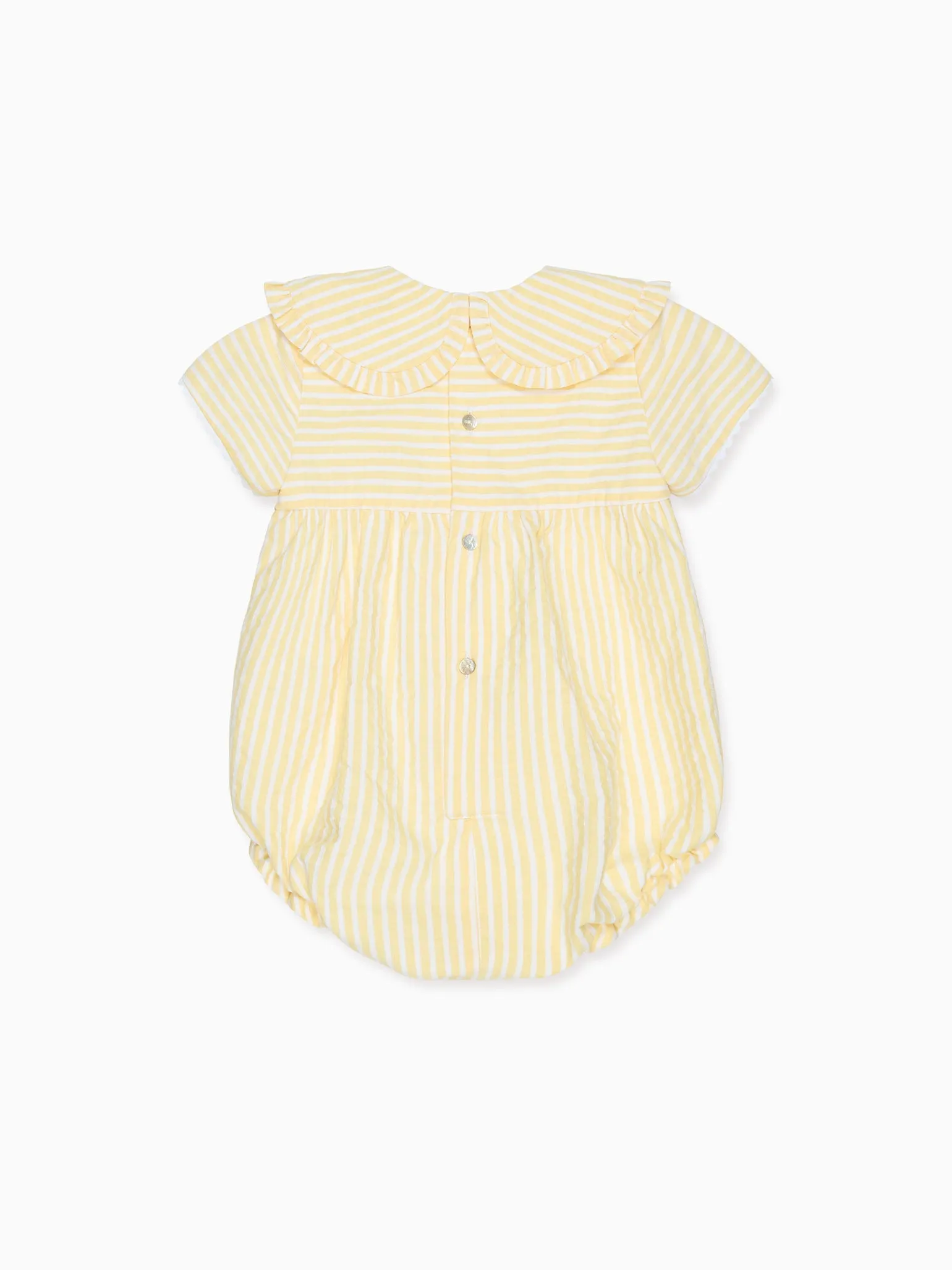 Lemon Stripe Juniper Baby Girl Romper