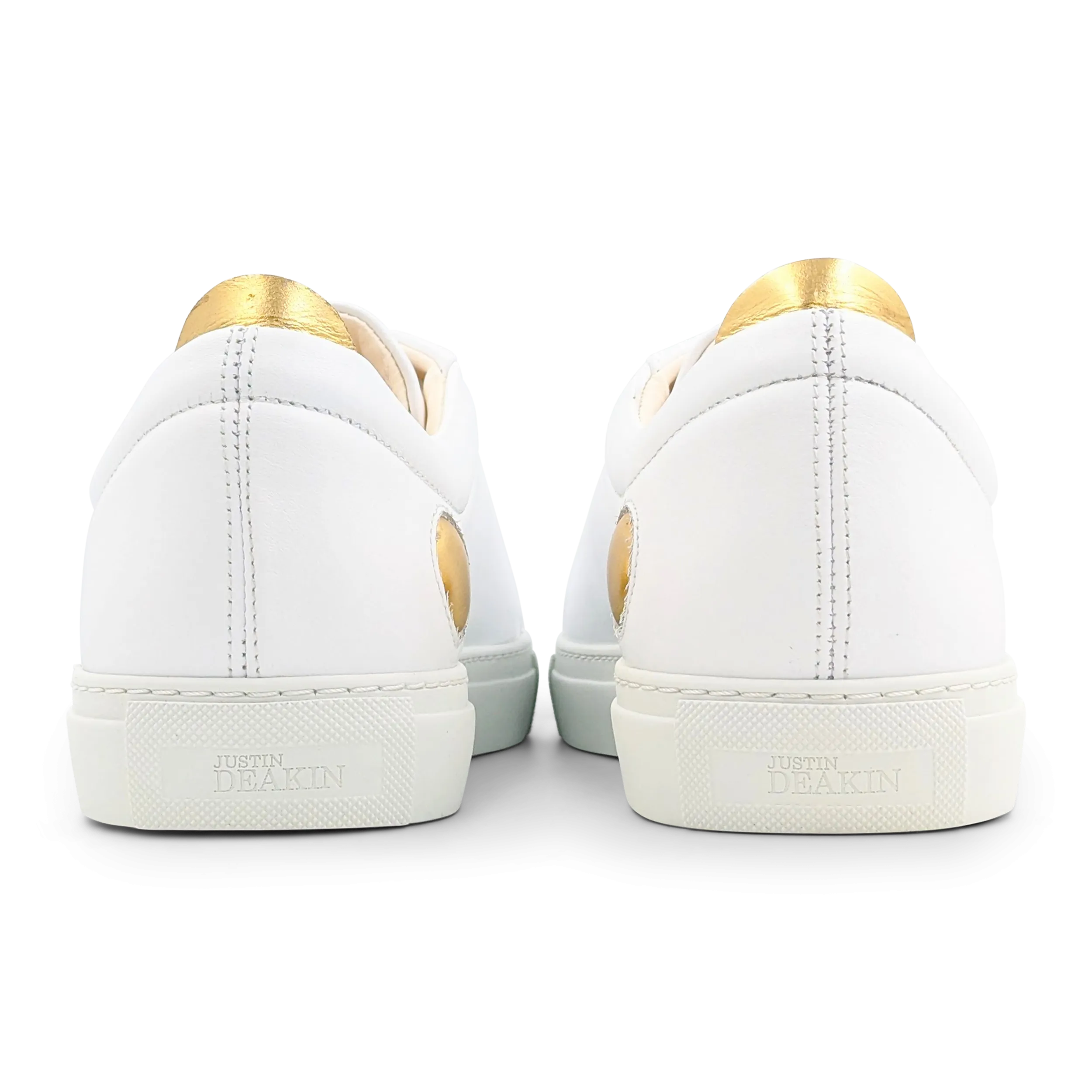 Lennon Sneaker in White/Gold