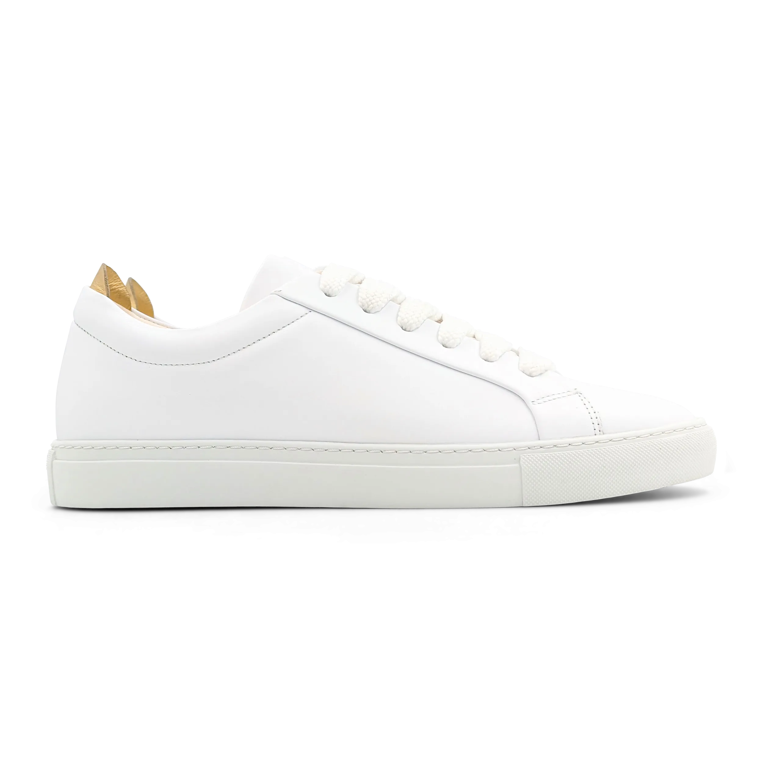 Lennon Sneaker in White/Gold