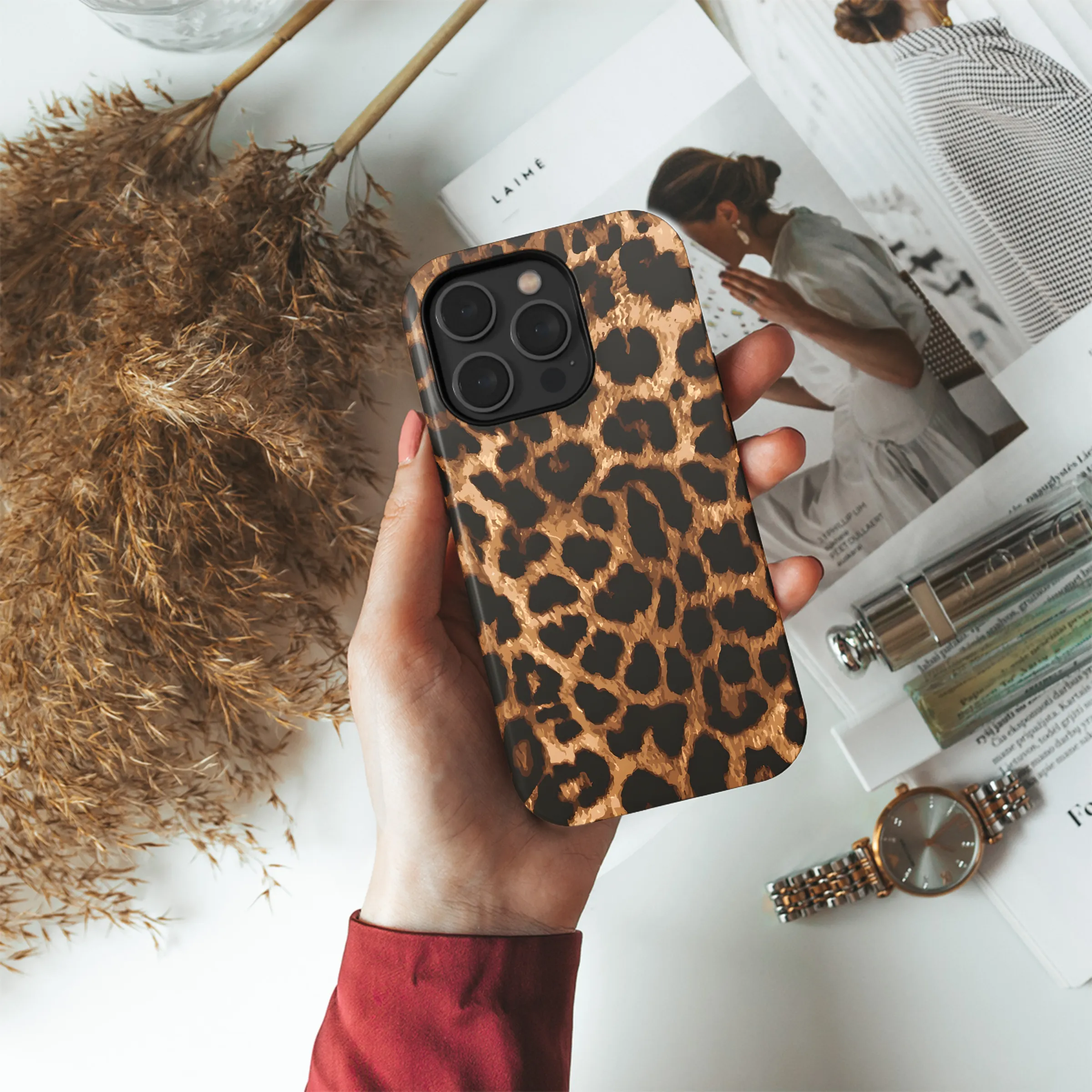 Leopard Skin Phone Case iPhone Samsung Cover Pixel 3666