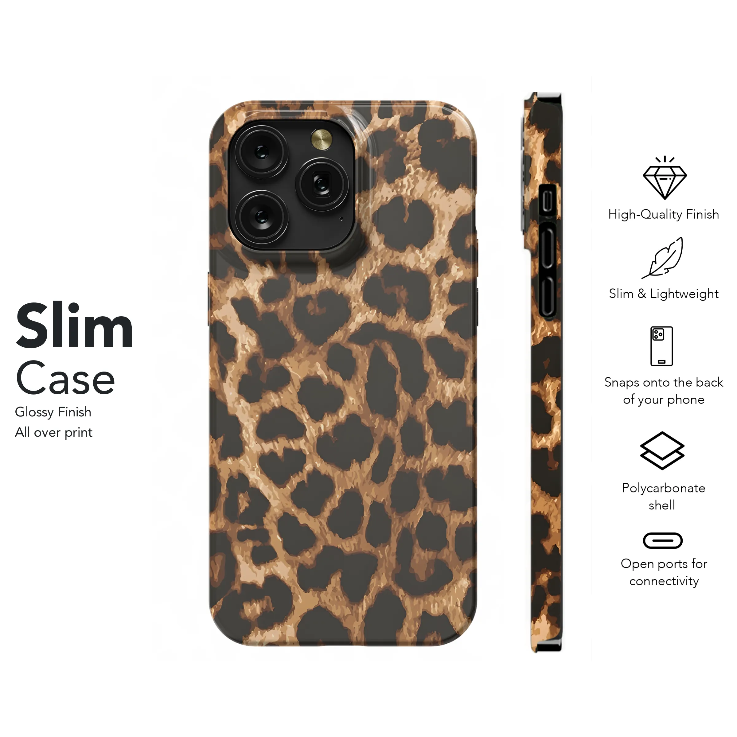 Leopard Skin Phone Case iPhone Samsung Cover Pixel 3666