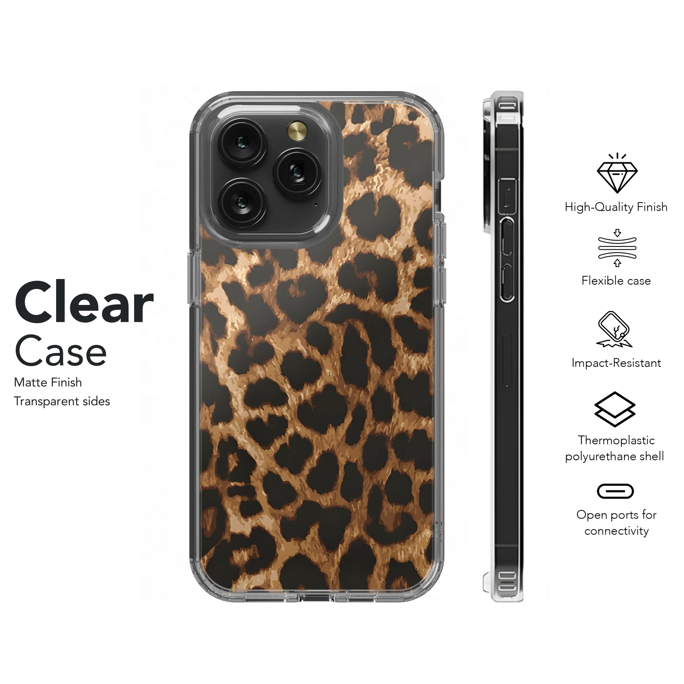 Leopard Skin Phone Case iPhone Samsung Cover Pixel 3666