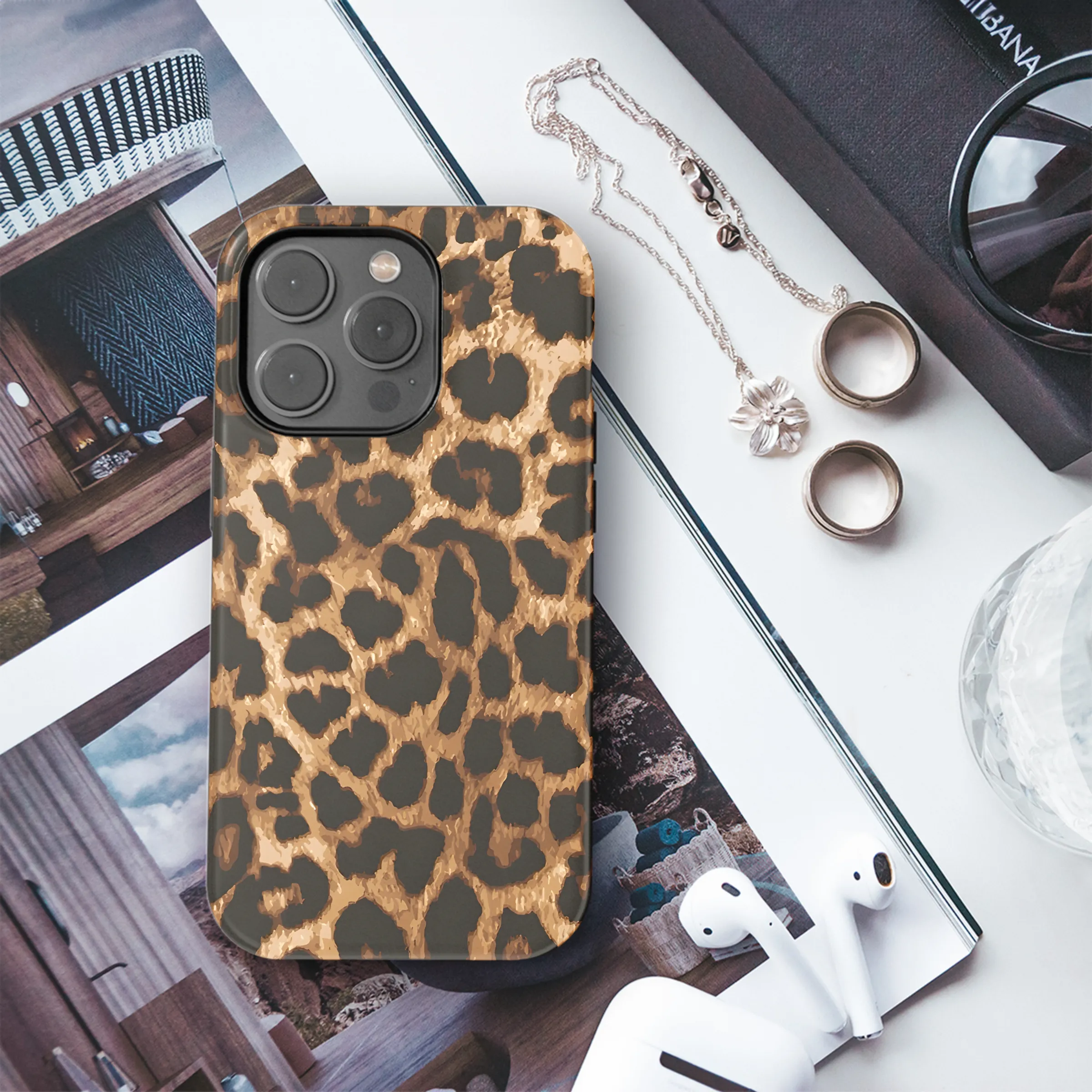 Leopard Skin Phone Case iPhone Samsung Cover Pixel 3666