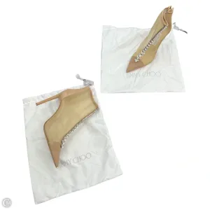 Comfort collar Boots Luxury Designer By Jimmy Choo In Beige, Size: 9