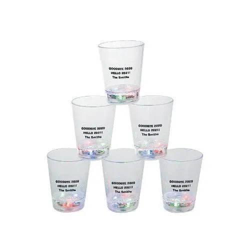Light Up Personalized Plastic Shot Glasses