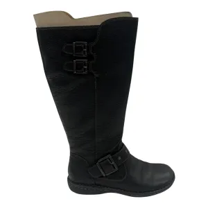 Low Profile Rough Terrain Airport Look Boots Knee Flats By Boc In Black, Size:8.5