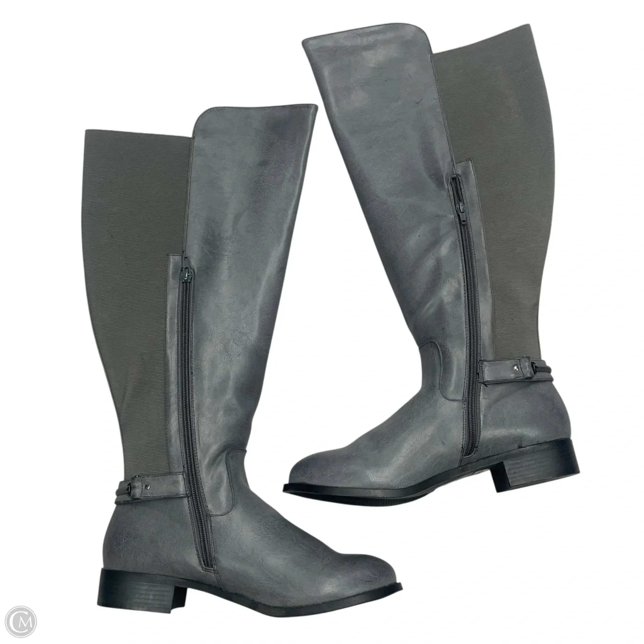 Boots Knee Flats By Torrid In Grey, Size: 10 Seamless Style