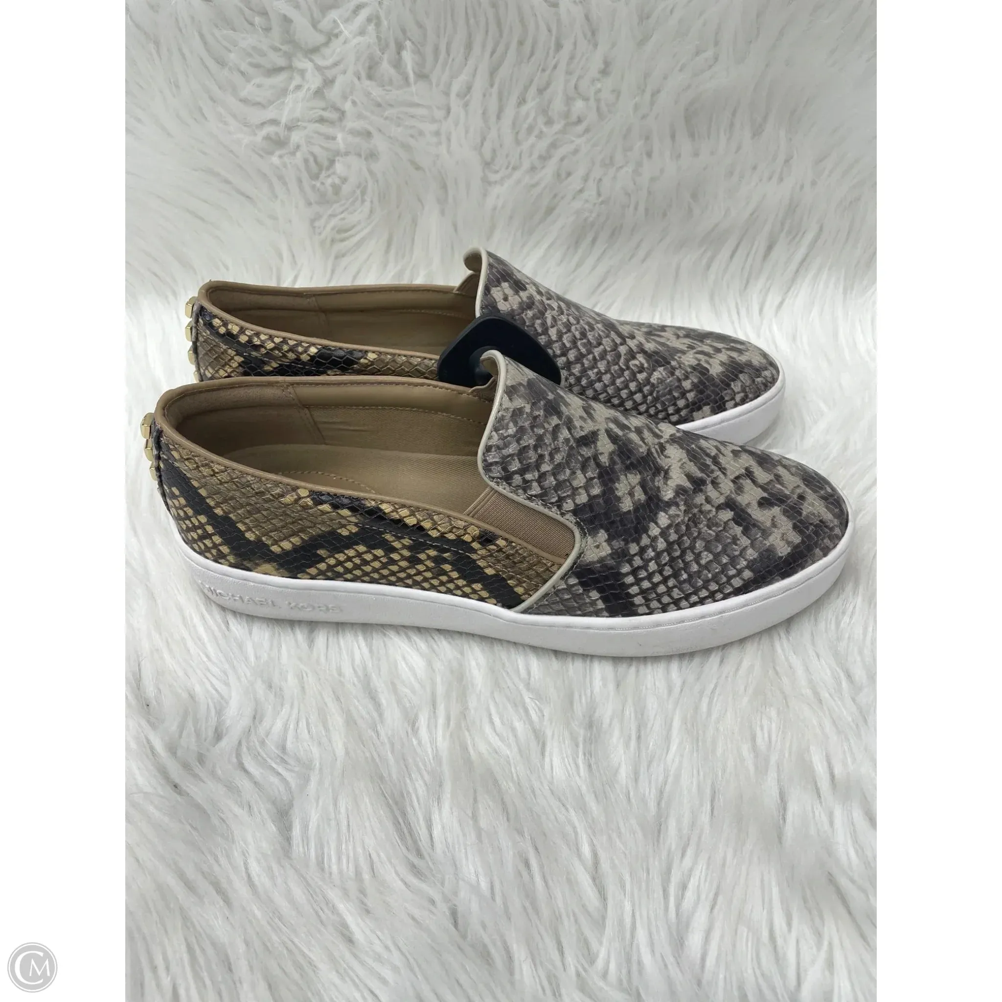 Quick Drying Weekend Errands Shoes Designer By Michael Kors In Snakeskin Print, Size: 9