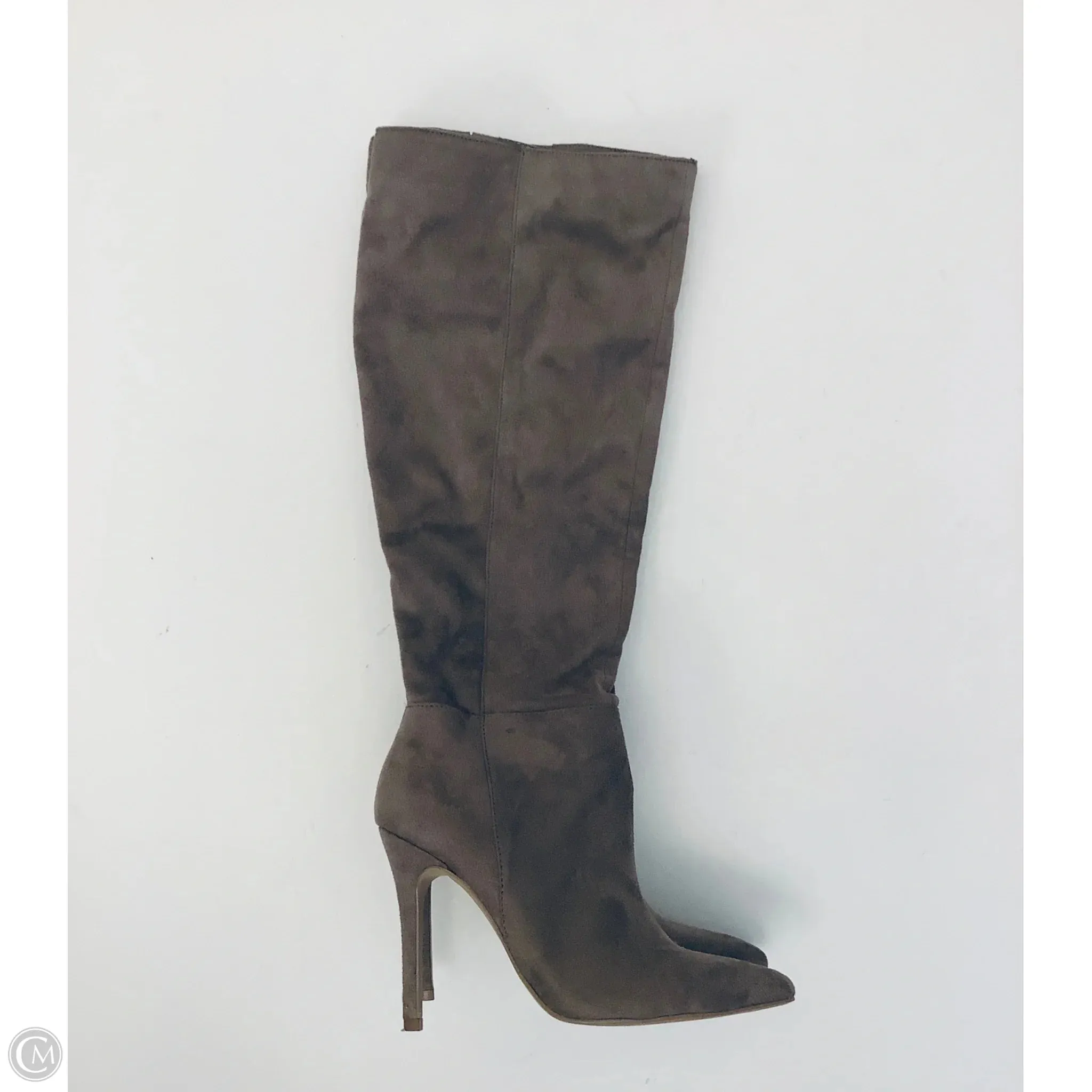 Rough Walk Nightclub Boots Knee Heels By Charles By Charles David In Taupe, Size: 7.5