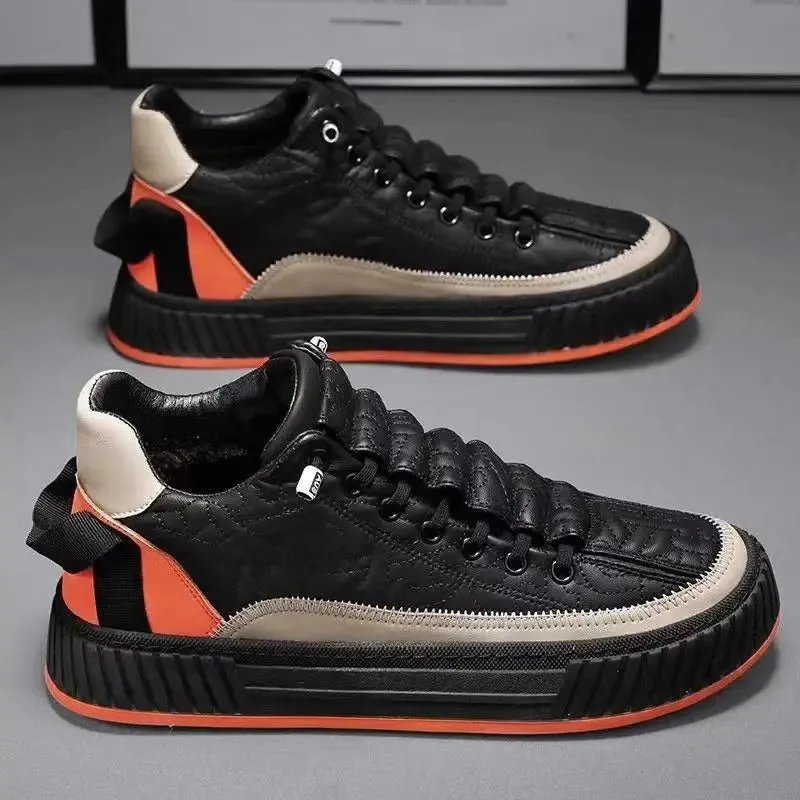 Luxury Men's Vulcanized Shoes – 2024 Designer Chunky Sneakers, Fashion Casual Board Shoes for Men