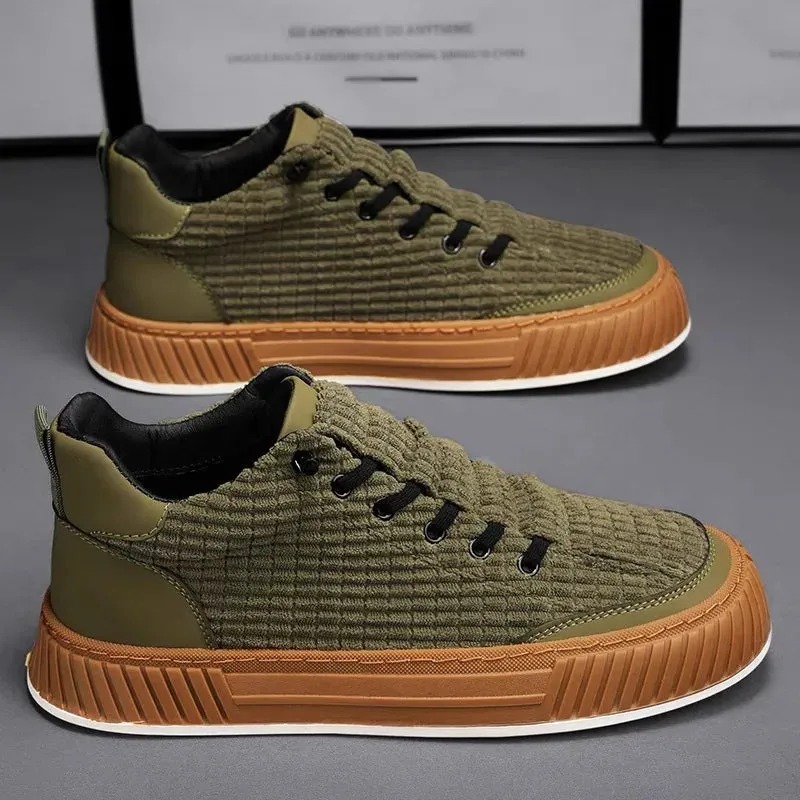 Luxury Men's Vulcanized Shoes – 2024 Designer Chunky Sneakers, Fashion Casual Board Shoes for Men