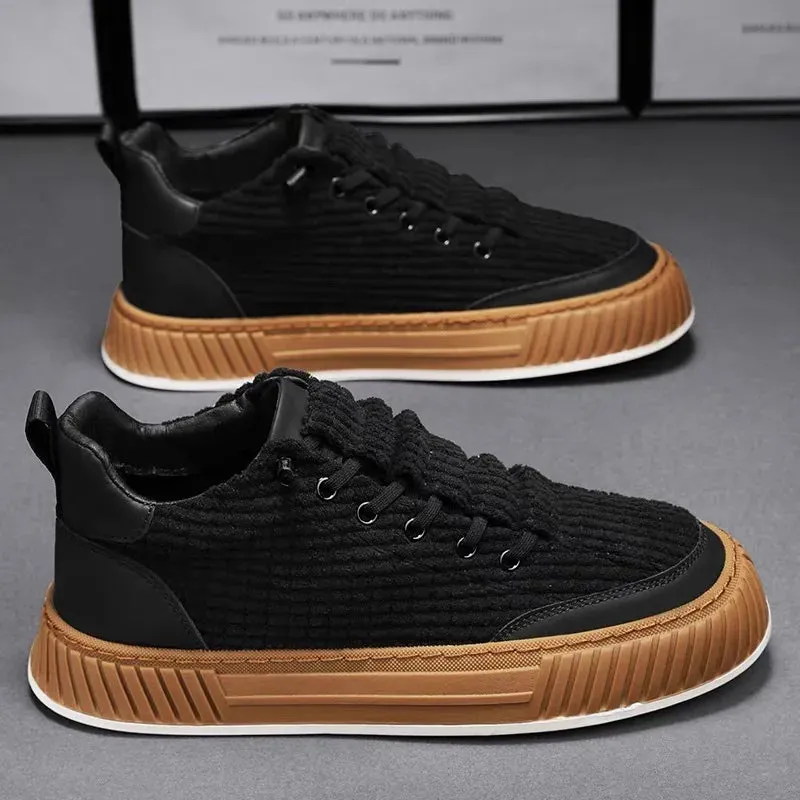 Luxury Men's Vulcanized Shoes – 2024 Designer Chunky Sneakers, Fashion Casual Board Shoes for Men