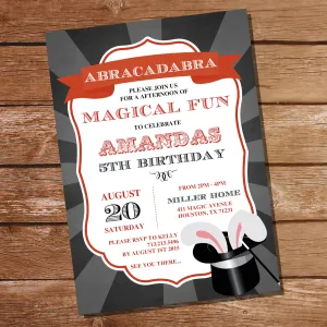 Magic Party Invitation | Magician Party Invitation