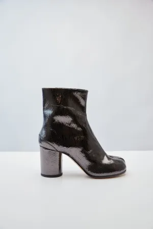 Maison Margiela Tabi Ankle Boots in Crackle Patent
