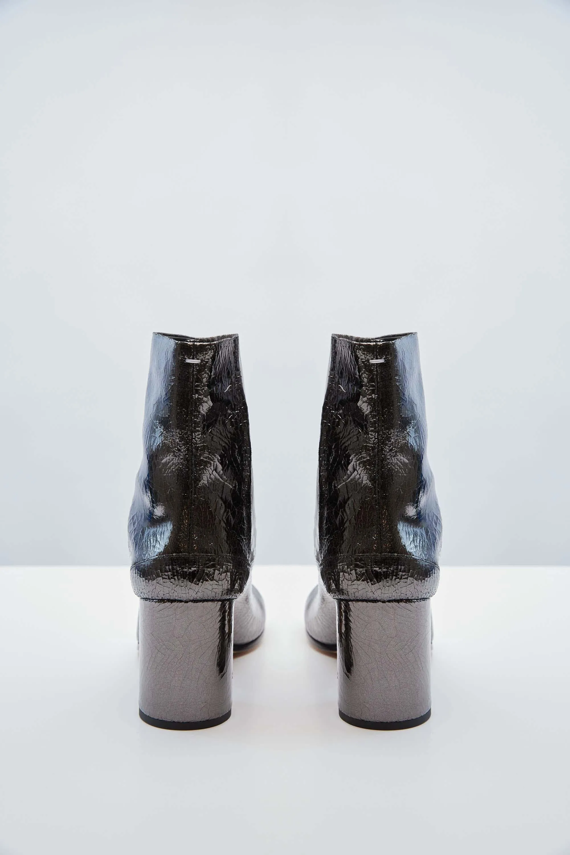 Maison Margiela Tabi Ankle Boots in Crackle Patent