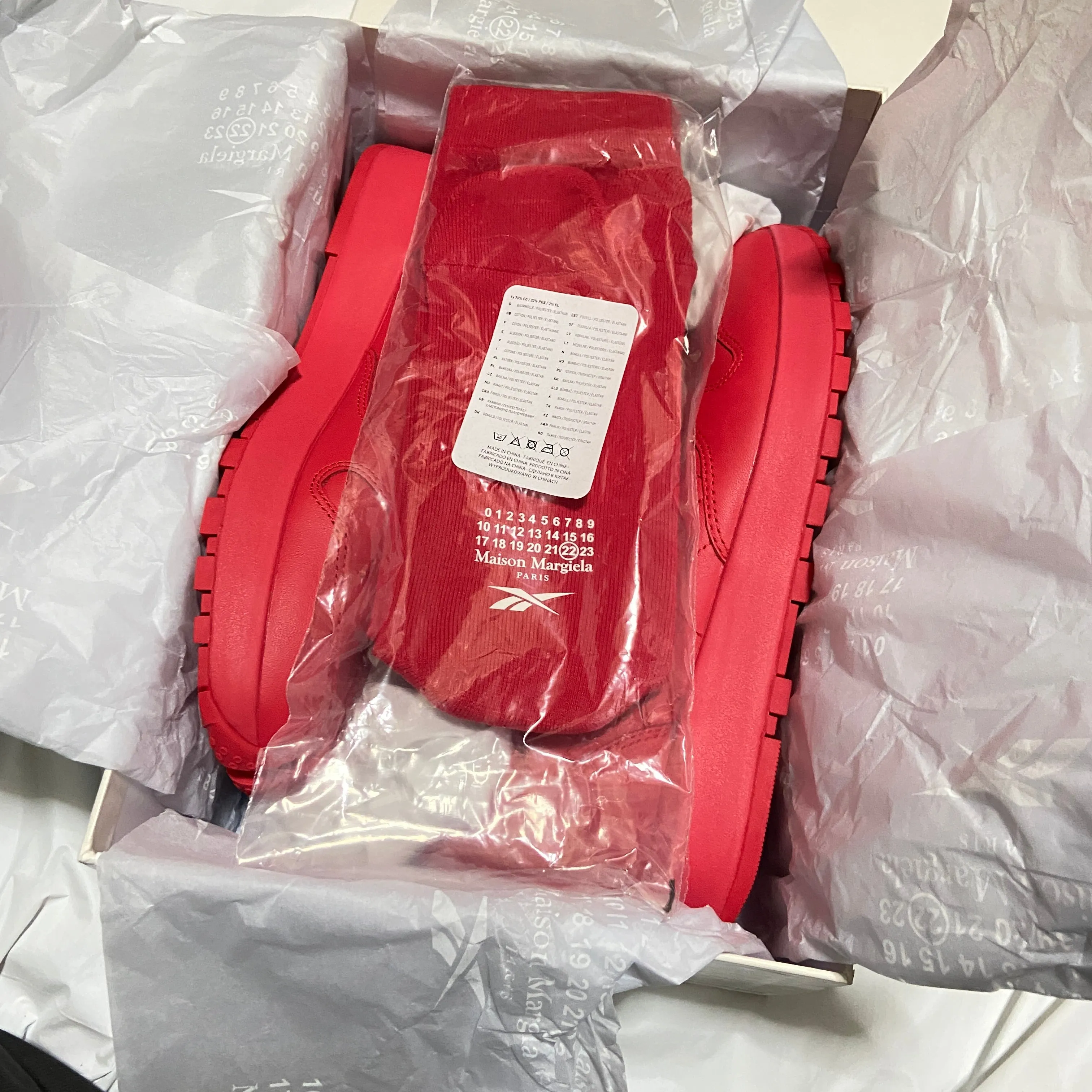 Maison margiela x Reebok tabi red classics low 43