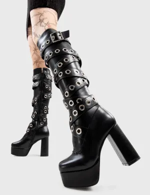 Manhunt Platform Knee High Boots