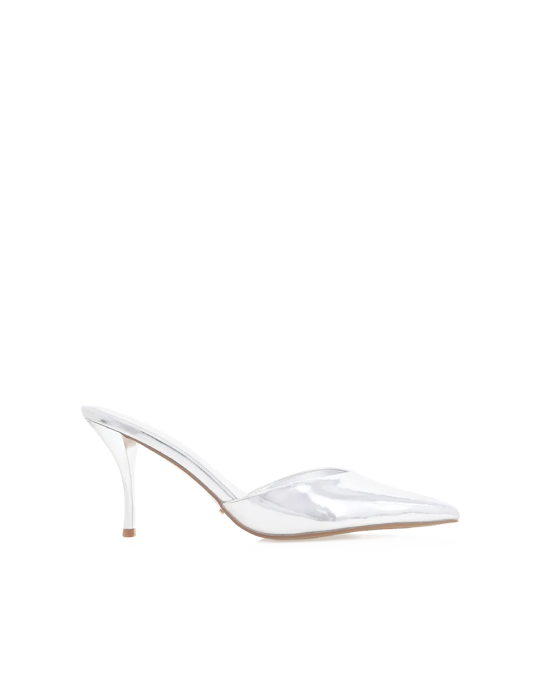 MANSON - SILVER CHROME Open Toe Pumps