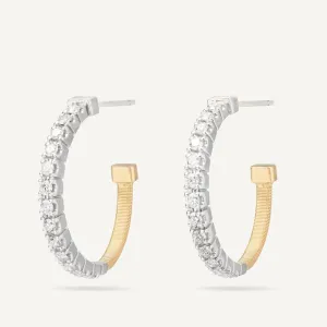 Marco Bicego Masai 18k Gold Diamond Hoop Earrings