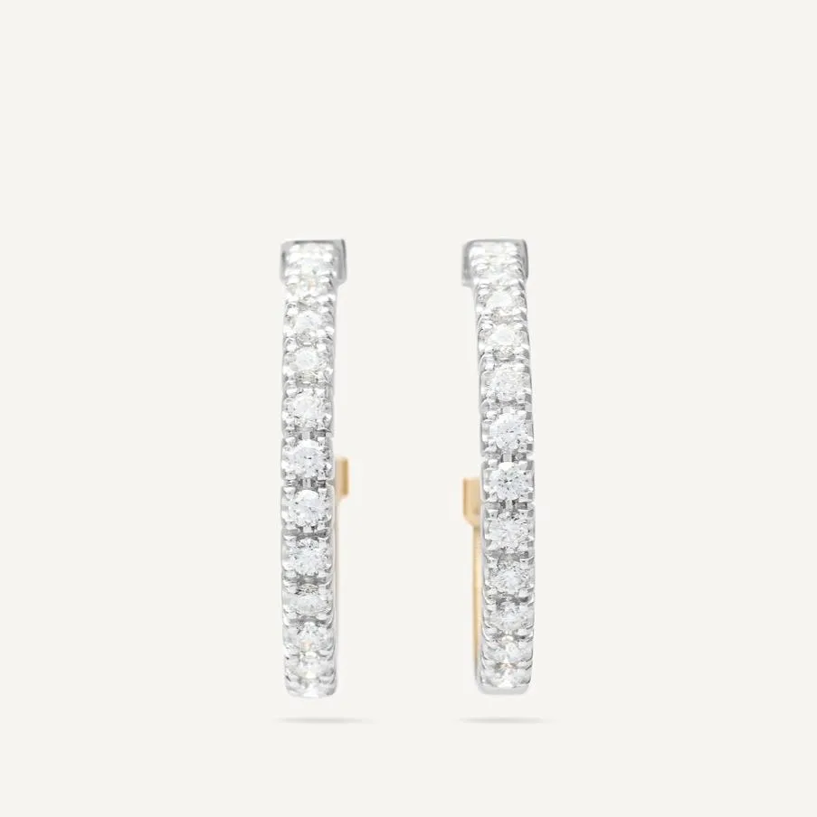 Marco Bicego Masai 18k Gold Diamond Hoop Earrings