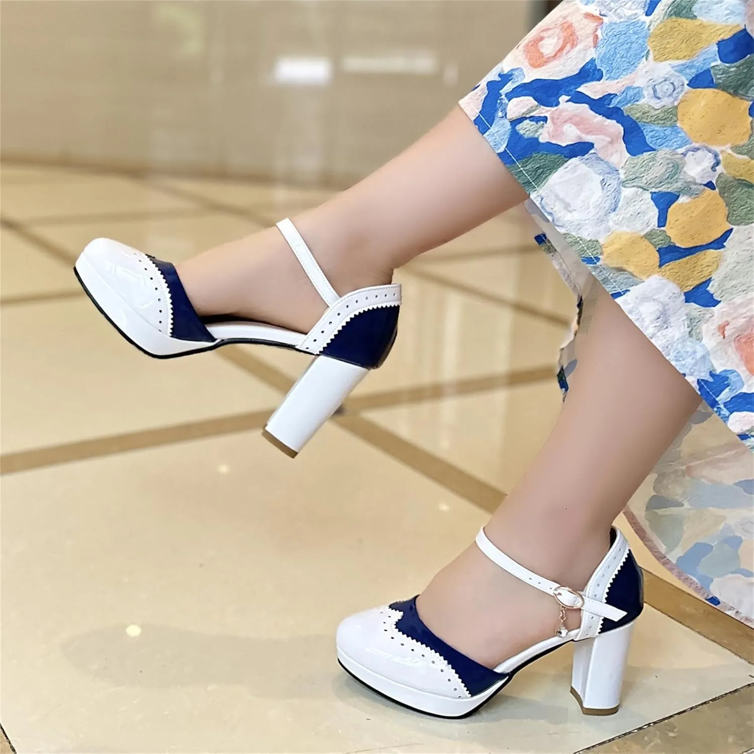 Mary Janes for Women Platform Heels Bow Kawaii Shoes Vintage Dress Pumps