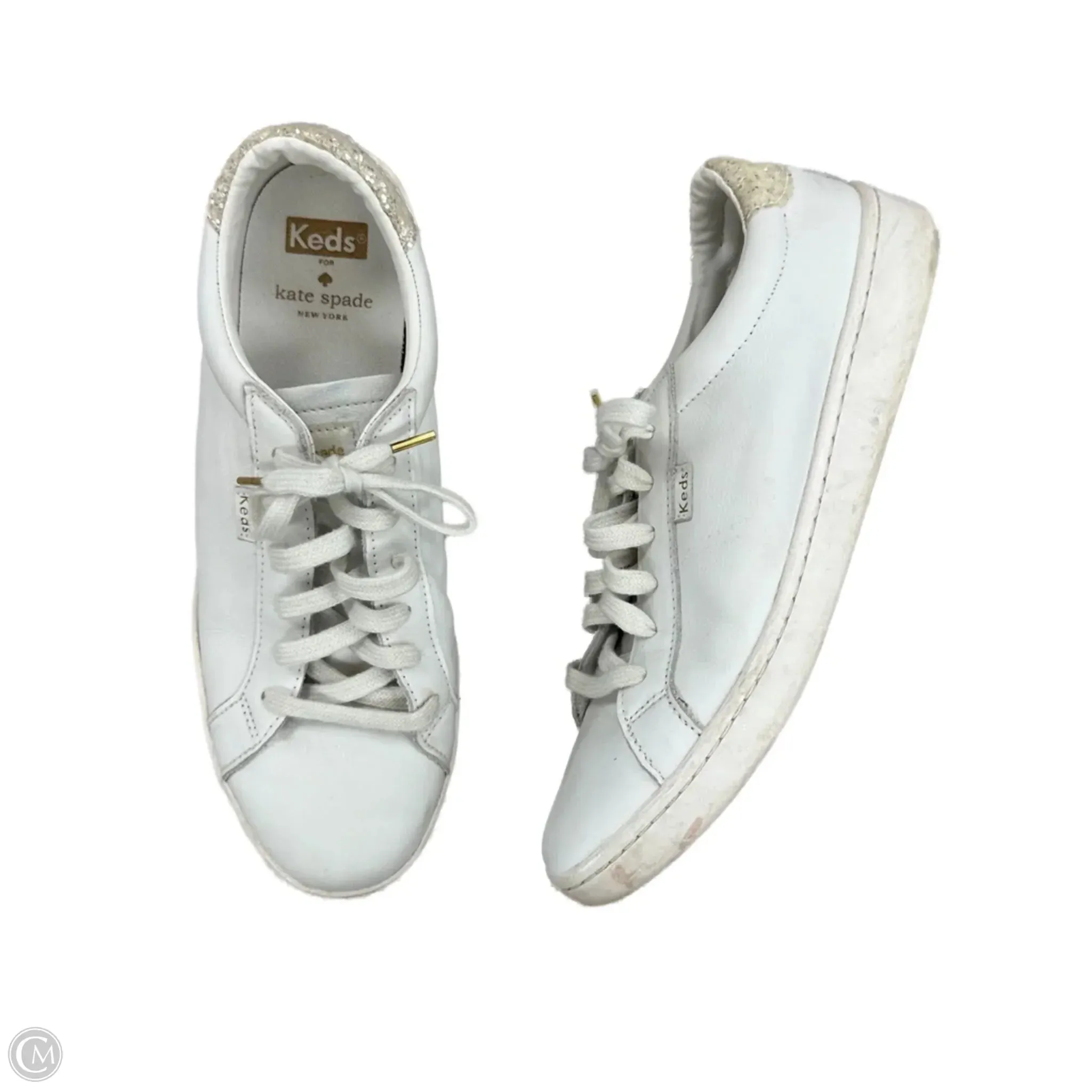 Shoes Designer By Kate Spade In White, Size: 9 Neutral Glow Comfort Stand