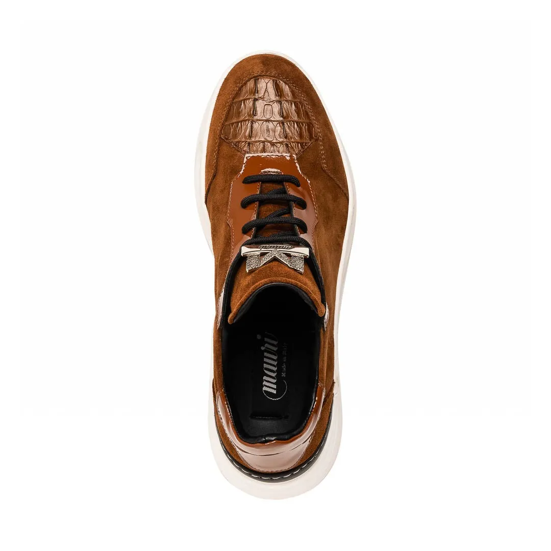 Mauri Scratch 8492 Men's Shoes Exotic Hornback / Suede / Patent Leather High-Top Sneakers (MA5647)