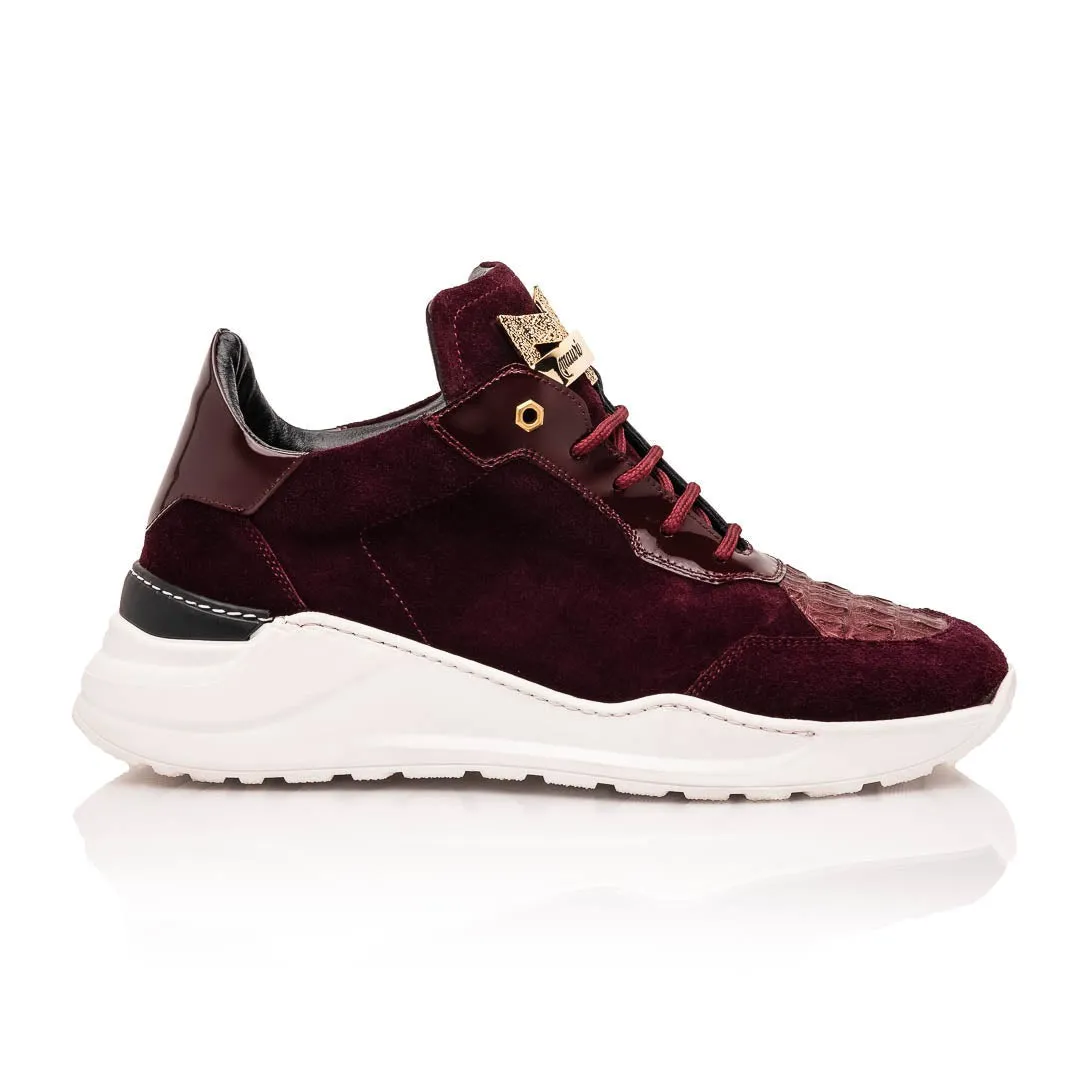 Mauri Scratch 8492 Men's Shoes Exotic Hornback / Suede / Patent Leather High-Top Sneakers (MA5647)