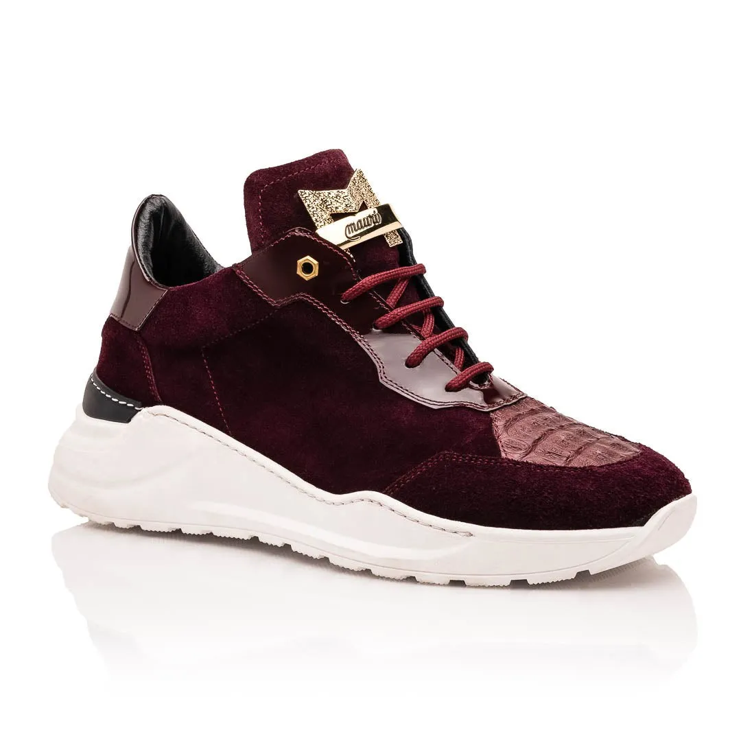 Mauri Scratch 8492 Men's Shoes Exotic Hornback / Suede / Patent Leather High-Top Sneakers (MA5647)