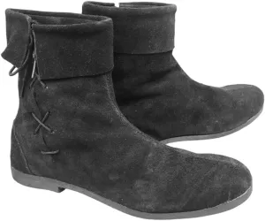 Medieval Leather Shoes | Renaissance Fair Shoes | Pirates Movie Prop Ankle Shoe | LARP Fest Paladin Fantasy Costume Boot | Mens Leather Boots