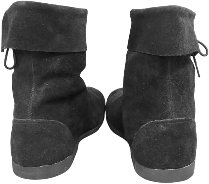 Medieval Leather Shoes | Renaissance Fair Shoes | Pirates Movie Prop Ankle Shoe | LARP Fest Paladin Fantasy Costume Boot | Mens Leather Boots