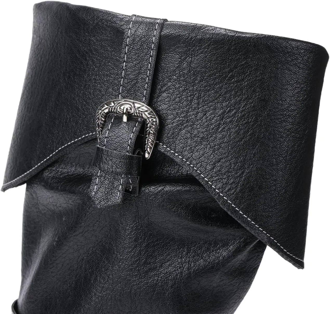 Men High Knee PU Medieval Boots Viking Pirate Costume Boots Renaissance Cosplay Shoes Halloween Party Cosplay