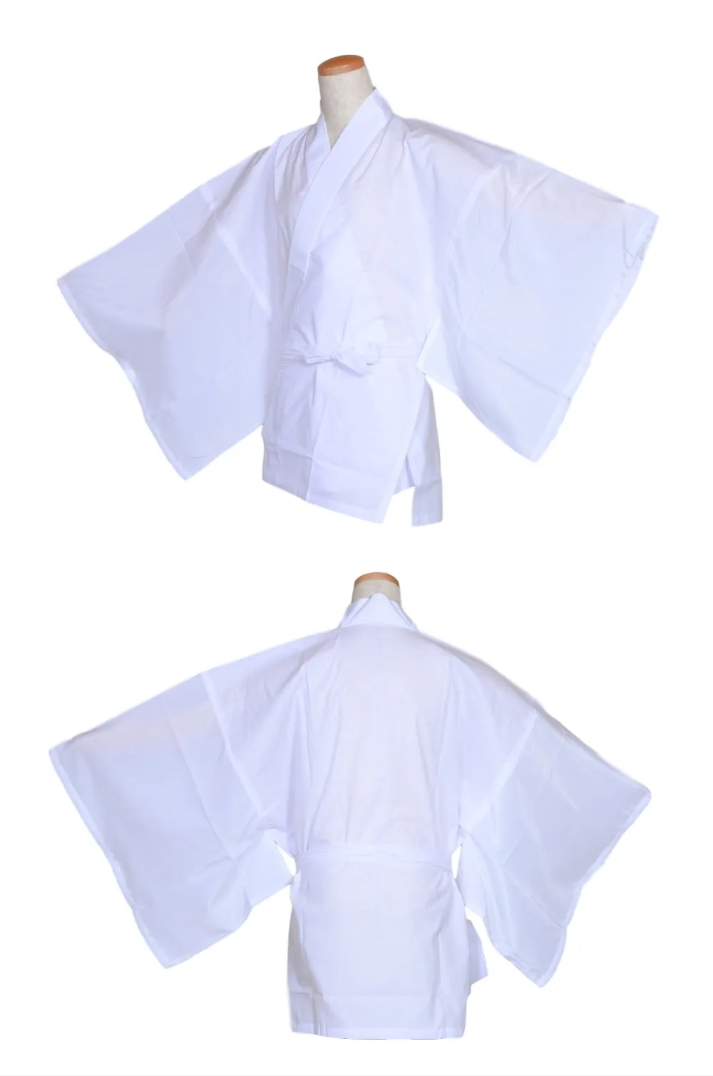 Men obi belt and Setta  sandals set : White