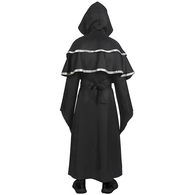 Men Wizard Sorcerer Medieval Warlock Halloween Costume Priest Robe Cosplay