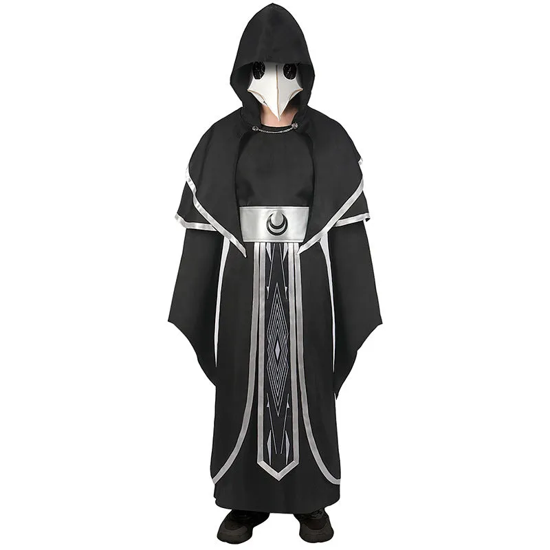 Men Wizard Sorcerer Medieval Warlock Halloween Costume Priest Robe Cosplay